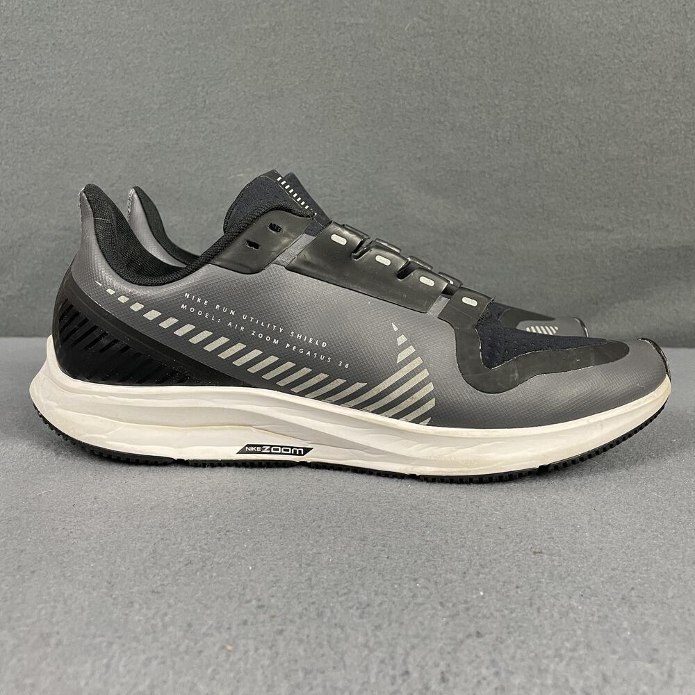 Nike Air Max Pegasus 36 Shield Shoes Womens Size 11 Black Running AQ8006-003 - Picture 8 of 15
